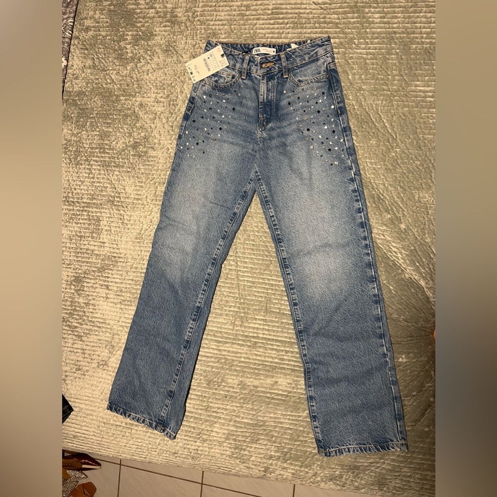 Zara jeans bedazzled